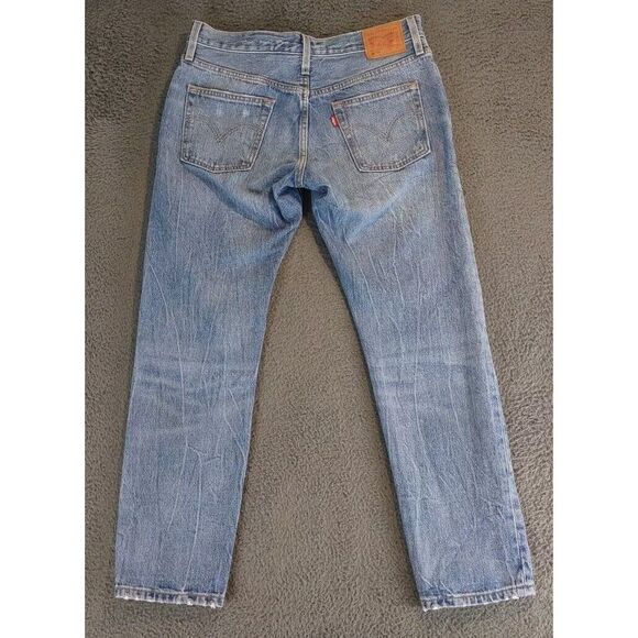 Levi's Jeans 501 CT Mens 32x28 (actual) Slim Custom Tapered Button Fly Denim - Picture 2 of 12